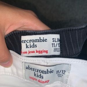 Abercrombie kids set of 2 skinny Jean & jegging!